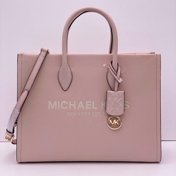 Michael Kors MK Mirella Medium Pebbled Leather Tote Bag - Picture 4 of 12